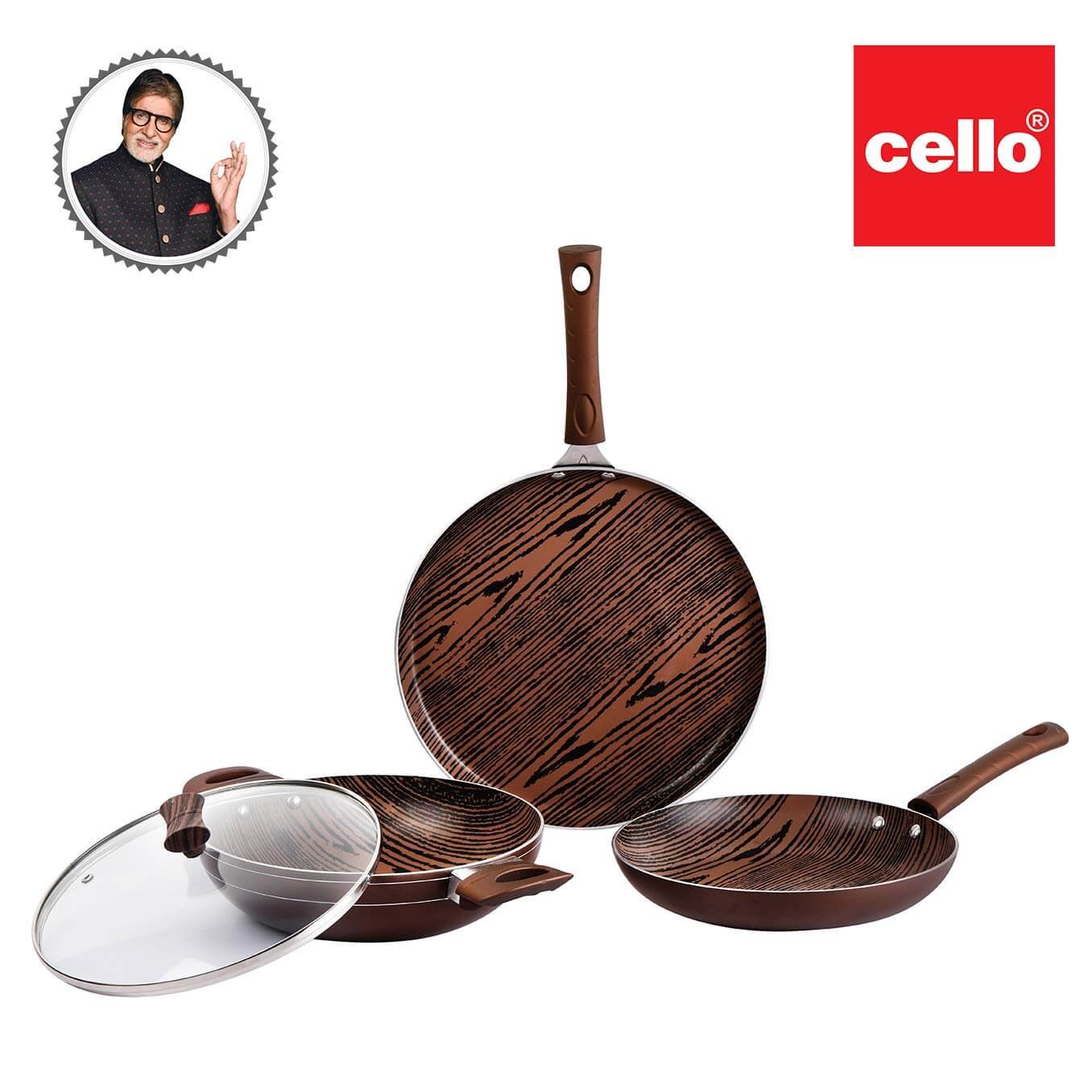 https://shoppingyatra.com/product_images/Cello Aluminium Induction Base Non-Stick Cookware Set, Brown, Woody2.jpg